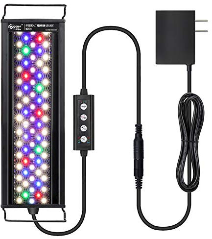 hygger 36W 24/7 Lighting Aquarium LED Light, Sunrise-Daylight-Moonlight Mode and DIY Mode, Adjustable Timer Adjustable Brightness Fish Tank Light with Extendable Bracket 7 Colors for Planted Tank