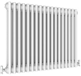 Traditional 2 Column Central Heating Radiator Horizontal Rads Cast Iron Style White 600x830mm