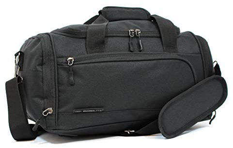 AVIO Ryanair Cabin Bag 40x20x25cm in Black – Ultra Lightweight, Durable Polyester Under-Seat Carry-On Luggage with Adjustable Shoulder Strap, Secure Metal Zippers, Multiple Pockets & Anti-Slip Base