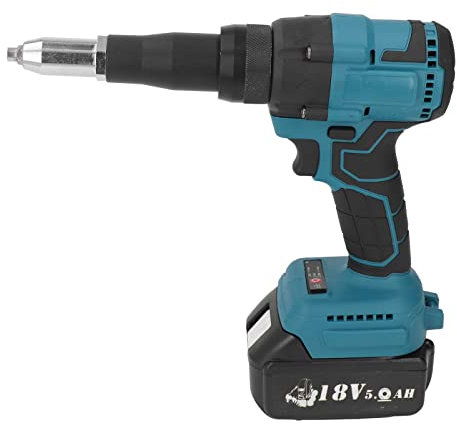 Cordless Brushless Rivet Gun, ABS Cordless Brushless Rivet Hand Tool Simple Operation High Strength 2.4‑4.8mm for Office Building