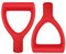 Niuhong 2Pcs Ersatz Schneeschaufel D-Griff Innendurchmesser 31mm Schaufel Griff Kunststoff Spatenschaufel Schneeschieber Handschutz Für Garden Gabel Schaufel Eisen Rechenwerkzeug (Rot)