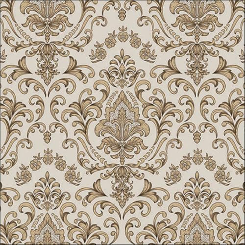 20 Servietten Muster Muster im Barock-Stil gold-weiß als Tischdeko. Papierservietten mit Motiv. Auch für Decoupage und Serviettentechnik 33x33cm