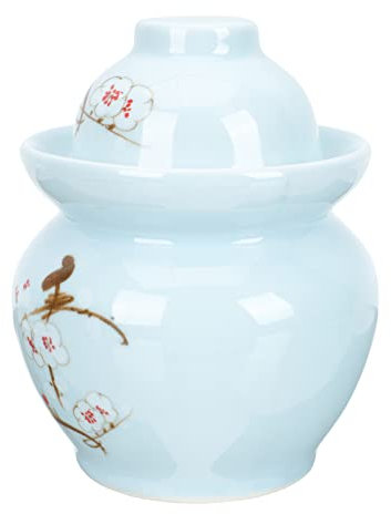 Vasi per la fermentazione, Barattolo di fermentazione in ceramica for vasetto di fermentazione Barattolo di fermentazione tradizionale con coperchio a tenuta d'acqua Contenitori Kimchi for marinare i