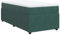 vidaXL Boxspringbett, Polsterbett Bett mit Matratze Matratzenauflage, Bettgestell mit Lattenrost, Einzelbett für Schlafzimmer, Dunkelgrün 90x190cm Samt