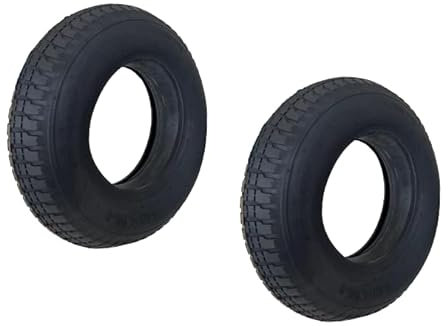 pokm toolsmarket - 2X Reifen Schubkarre 4.00-8 Mantel mit Schlauch Maximaler Druck 1,7 bar / 25 psi, Doppelt Genähter Reifen für Schubkarre, Scheibtruhe Reifen, Maximale Belastung 120 kg