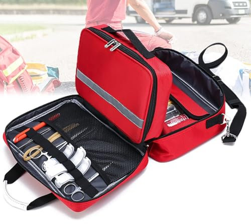 ZYREHAW Erste-Hilfe Tasche Leer, Arzttasche Hausbesuch, Reiseapotheke Tasche Notfalltasche Medikamententasche Traumatasche Leer Für Auto, Zuhause, Camping Und Wandern