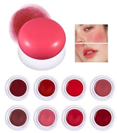 Lip & Cheek Pot, Velvet Matte Lip Clay, Buildable Lightweight, Soft Mist Multi-Purpose Cream, Conceals Lip Lines Lasting Look, Rich Pigment (03#, 5cm)