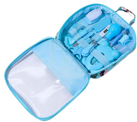 Kit de cuidado y cuidado de la salud para bebés Aspirador nasal para bebés Cortaúñas Juego de cepillos para el cabello Kit de de limpieza diario para recién nacidos 13 piezas/juego, estilo A
