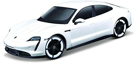 Maisto Tech R/C Porsche Taycan: Ferngesteuertes Auto im Maßstab 1:24, 2,4 GHz, mit Pistolengriff-Steuerung, ab 5 Jahren, 20 cm, weiß (581528), M81528