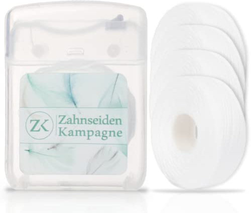 Flauschige Expanding Zahnseide ungewachst (Spender + 300 m)