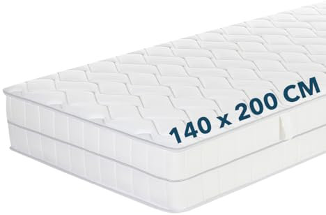 Ortho-Relax Kaltschaummatratze 140x200 H4, 19 cm hoch, 5-Zonen Matratze, Komfortschaum, Härtegrad 4 fest, Allergiker geeignet, 100 Nächte Probeschlafen, Öko-Tex, Luftkanäle, Atmungsaktiv