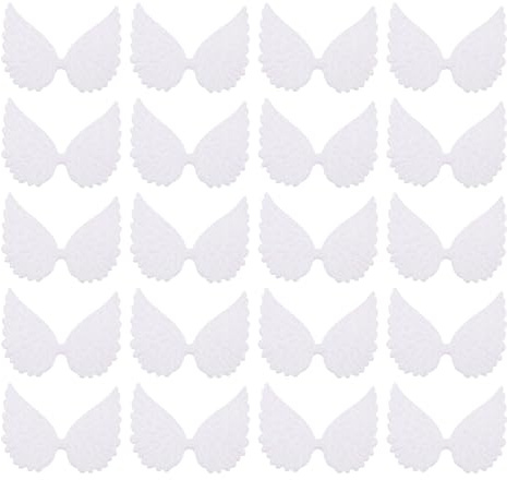 MAGICLULU Angel Wing Cake Decoration 30pcs Mini Glitter Angel Wings for Crafts Sewing Patches Accessories for DIY Projects Party Dessert Table Festival Decor Jewellery Making