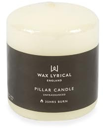 Wax Lyrical Unscented Pillar Candle 7X8CM Ivory