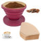 Plegables para Verter Sobre Café con 40 Filtros de Papel de Cono Cafetera Camping Ligera y Reutilizable Cafetera Manual con Filtro de Silicona para Camping Viajes de Negocios Hogar