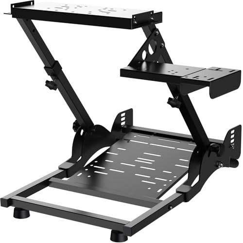 PXN Steering Wheel Stand – A10 Foldable&Adjustable Racing Wheel Stand, 23 lb Heavy-Duty Frame, Portable Sim Racing Cockpit, Universal Fit for V10/V99/VD4/VD6, G29/G920/G923, R3/R5, T248, DD Pro &More