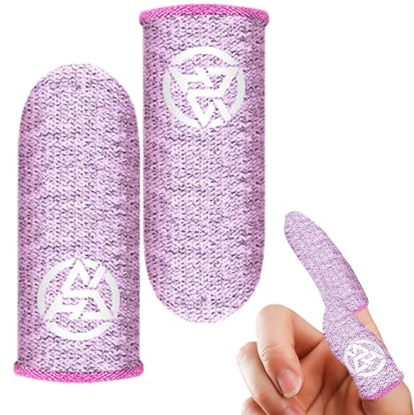 Fingerhandskar för spel, Game Fingerhandskar - Flexibelt fingerskydd Högpresterande fingerfodral - Tumhylsor för mobilspel, andningsbart tumskydd för de flestas fingerstorlek, män och kvinnor