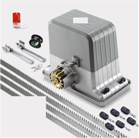 Motor de puerta corrediza, Operador automático de puerta corredera de 1800KGS de Motor AC220V/110V como Motor de puerta de cierre de puerta (sensor, botón, lámpara, opcional) para motor de puerta corr