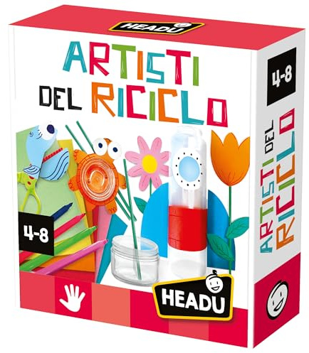 HEADU - Artisti del Riciclo New - Nuova Vita agli Oggetti | Giochi Educativi 4 5 6 7 8 Anni, Art&Craft Bambini, Lavoretti con Materiali di Recupero, Educazione Ambientale, Idea Regalo, Made in Italy