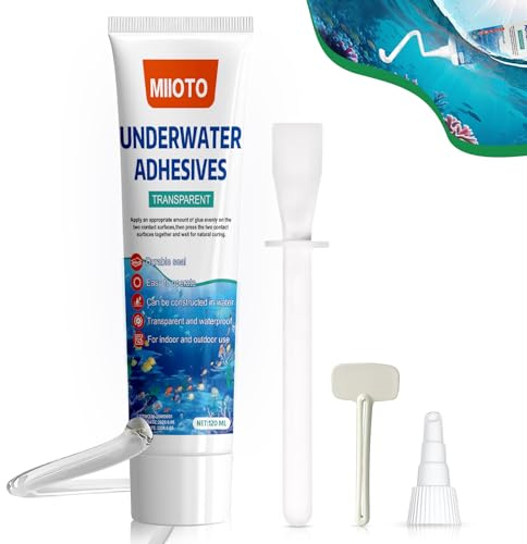 Aquarium Glue, Aquarium Safe Silicone, Fish Tank Sealant, Waterproof Adhesive for Fish Tanks, Glass Cabinets, Underwater Landscaping, Repairing Leaks, Send Tools, 120ml