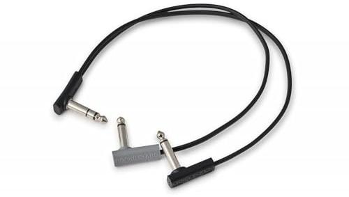 RockBoard Flat Patch Y-Splitter Cable - 30 cm / 11 13/16 Black