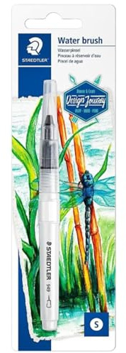 STAEDTLER 949 BK-1-C Wasserpinsel (zum Aquarellieren, Malen und Blenden, gleichmäßige Wasserabgabe, robuste Nylonspitze für Formstabilität)