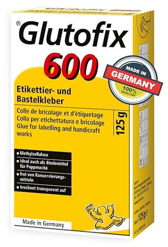 Glutolin Glutofix 600 - Pegamento para etiquetado y manualidades, incoloro