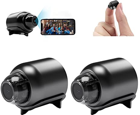 YiKAiLi Mini Kamera 1080P HD Mini WiFi Kamera Nachtsicht Überwachungskamera mit Bewegungserkennung Fernüberwachung, 160° Weitwinkel-Mikromonitor für Heimbüro, Lagerhaus, Geschäft (2PCS)