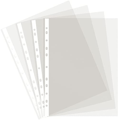 Grafoplas | Bolsa 25 Fundas Transparentes Polipropileno A4| Galga Estándar | Piel Naranja | Lomo Reforzado con 11 Taladros | Perfectas para Archivar Documentos de Papel en Archivadores
