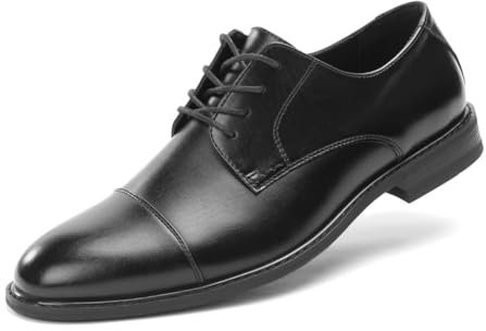 Cusolemore Männer Business Halbschuhe Anzugschuhe Herren Oxford, Wingtip Prinz Herren Schnürschuhe, TPR-Sohle Black 43.5