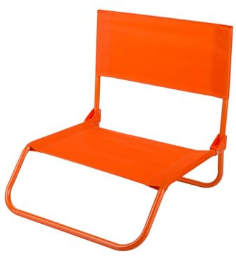 KASANOVA Chaise de Plage avec appuie-tête (Pliable, Orange)