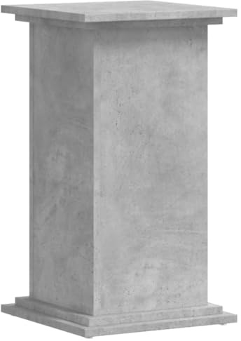 vidaXL Växtställ betonggrå 33x33x60 cm konstruerat trä, blomsterställ, kruktställ, växtställ inomhus, blomkrukställ, krukväxtställ, växtbord