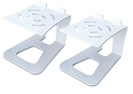 KOHUS Speaker Bracket Audio Bracket Home Theater Desktop Speaker Shelf Recording Studio Bookshelf Monitor Box Bracket Speaker Base Subwoofer Stand(White,22.5cm)