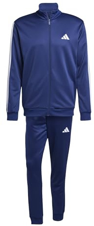 adidas Herren 3 STRIPES FRENCH TERRY TRACKSUITS, dark blue/white, M