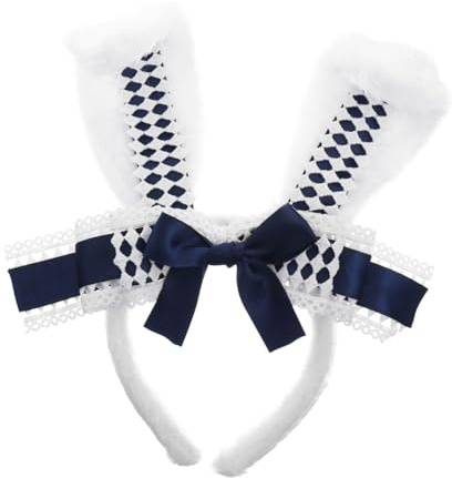Beavorty Cerchietto Orecchie Da Coniglio in Copricapo Nodo Per Feste e Cosplay Adatto Donne e Ragazze
