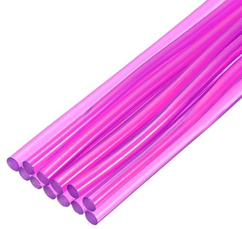 QUARKZMAN Mini Bâtons De Colle Chaude Pour Pistolet À Colle 7mm x 200mm Transparent Violet 12pcs