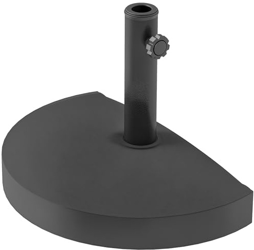 Outsunny Pied de Parasol 9 kg, Support Parasol en résine pour mât de 32, 38, 48 mm, Base de Parasol pour terrasse Piscine Patio Jardin, 49 x 31 x 33 cm, Noir