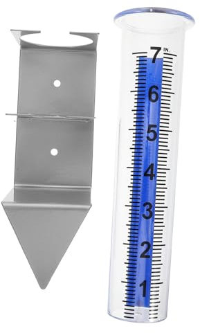 TOYANDONA Outdoor Rain Gauge and Yard Rain Measure Gauge for Garden Lawn Bracket Post Mount, 2pcs Set for Accurate Rainfall Measurement and Weather Monitoring