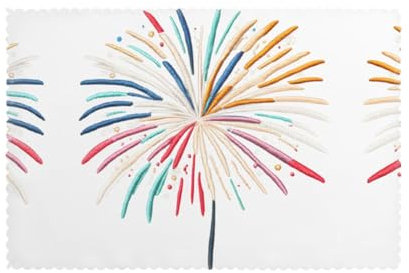 WHJWZY Tovagliette ricamate con stampa di fuochi d'artificio per tavolo da pranzo, set da 6 pezzi, 30,5 x 45,7 cm, per cucina, sala da pranzo, lavabile, facile da pulire