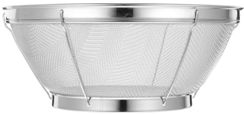 Warmhm Panier De Lavage Du Riz En Acier Inoxydable Passoire Fine 21.80 X 21.80 X 9.30 Cm Pour Rincer Le Riz Laver Fruits Et Légumes Bol De Cuisine Compact