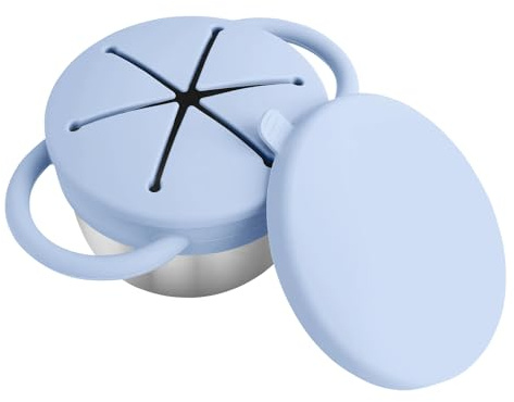 kdkskss Porta Merenda per Bambini,Tazza Portamerenda Antigoccia Per Bambini Con Coperchio Ermetico | Scatola Organizzatrice Per Cibo Lavabile In Lavastoviglie Per Casa, Esterno, Scuola E Picnic