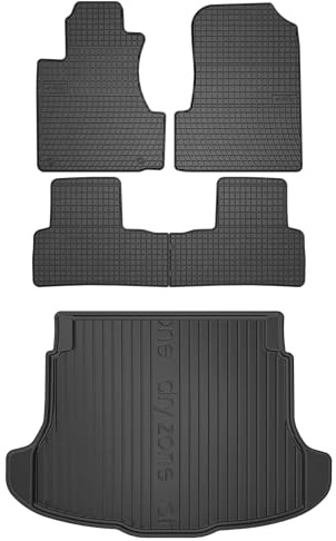 MOTOS Set de alfombrillas de goma y alfombrillas de maletero para Honda CR-V III 2006-2011 Mejora la comodidad de tus viajes con la alfombrilla antideslizante para coche ElToro- alfombrillas para todo