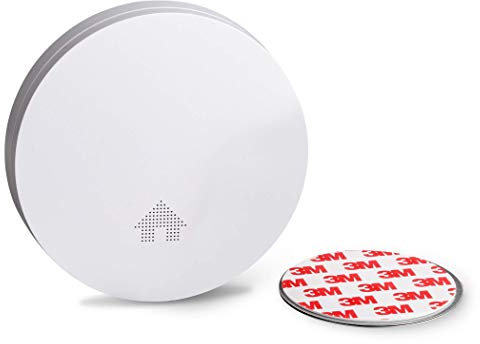 SEBSON Rauchmelder 10 Jahres Batterie, Magnethalterung, VDs 3131 geprüft, DIN EN 14604, Q-Zertifiziert, Feuermelder GS546 flach Ø114 x 24mm