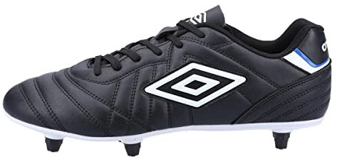 UMBRO - Fußballschuhe aus weichem Leder mit Schnürung für Herren, Schwarz / Weiß, 42 EU