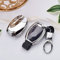 CSHU TPU Car Key Case Cover Keychain Ring Key Bag, Fit Pour Mercedes Benz W203 W210 W211 W124 W202 W204 AMG, argent avec porte-clés