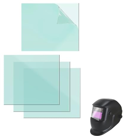 4.33''x3.54'' Welding Helmet Hood Clear Lens Cover (20pcs)