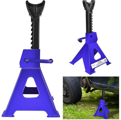 Wagenheber Ständer, Unterstellböcke Kfz, Stützböcke mit Sicherung, Auto Böcke für PKW Caravan Wohnmobilen, Höhenverstellbar 290-430mm, 3T Tragfähigkeit, 1 Paar