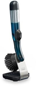 Joseph Joseph SinkTech Cepillo para Fregar Platos con Dispensador de Jabón Recargable, Soporte de Almacenamiento, Raspador de Sartenes, Base Antigoteo