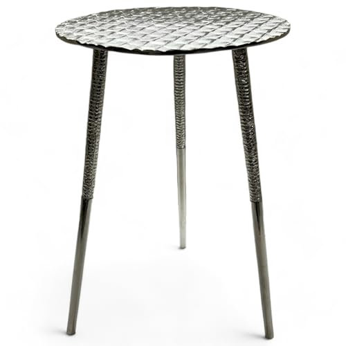 Garden Pleasure Interia Home & Living Beistelltisch Kala Silber Deko Tisch Sofa Couchtisch Aluminium Maße ca.: L47xB47xH45,75cm