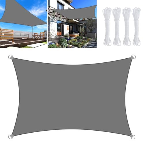TOSUTO Sonnensegel Wasserdicht 2x3m Rechteckig,Sonnensegel Sonnenschutz Garten Balkon Wetterschutz wasserabweisend mit 95% UV Schutz,Outdoor-Sonnenschutz für Balkon Terrasse Garten Camping