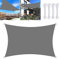 TOSUTO Toldo Vela de Sombra Rectangular 2 x 3 m,Toldo Vela Rectangular,Toldos Exterior Terraza,Impermeable Toldo Vela de Sombra Tela Oxford 95% Protección UV,para Patio,Jardín,Exteriores,Terraza